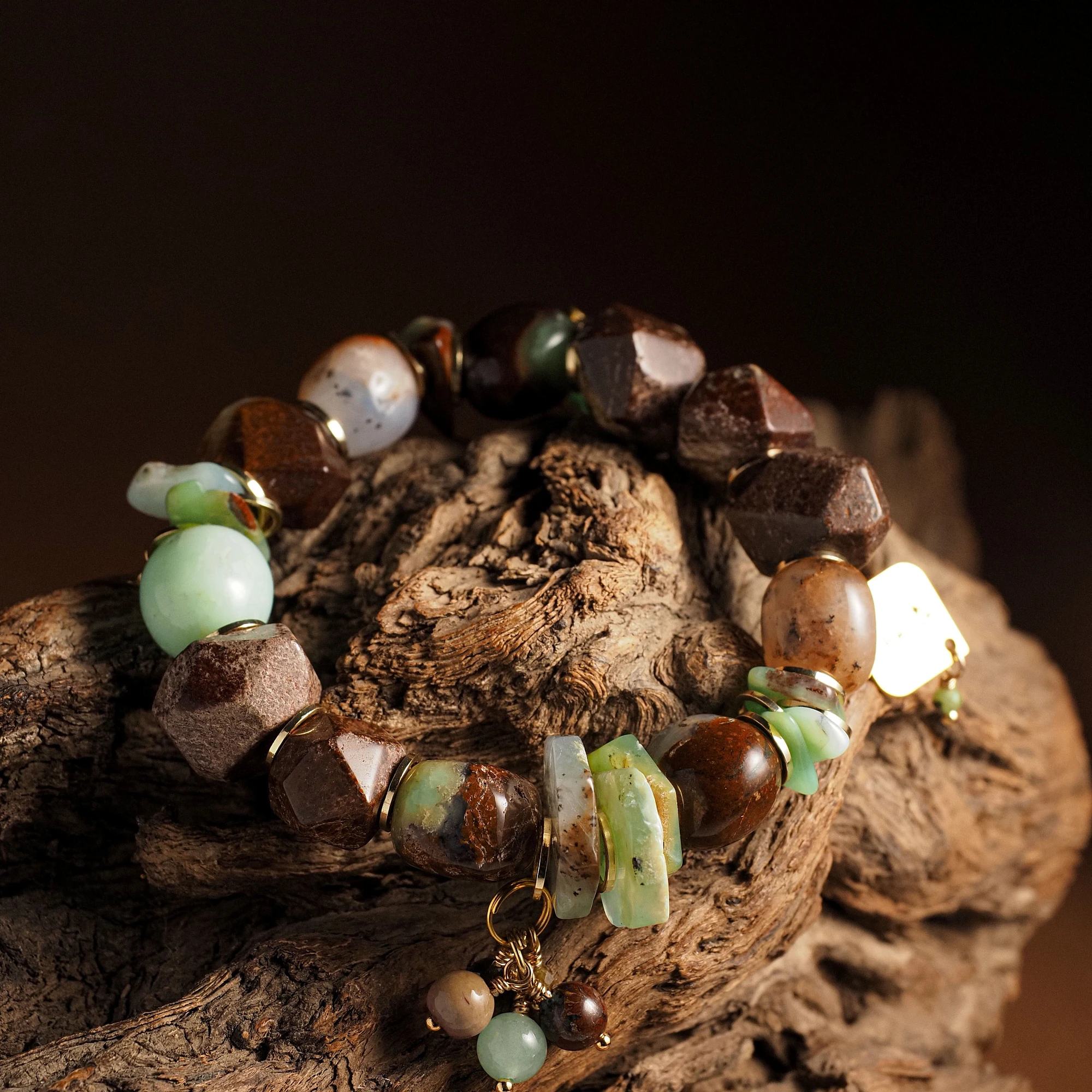 Браслет женский из Хризопраза №1