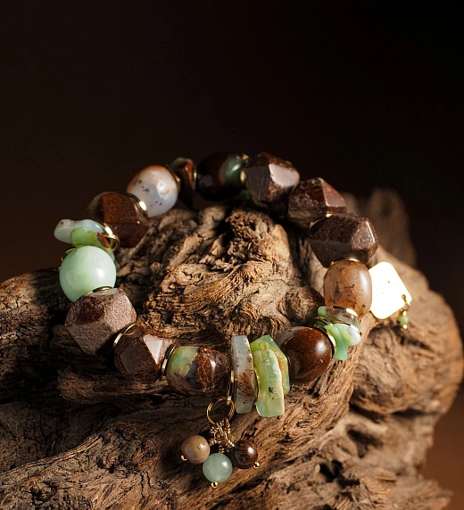 Браслет женский из Хризопраза №1