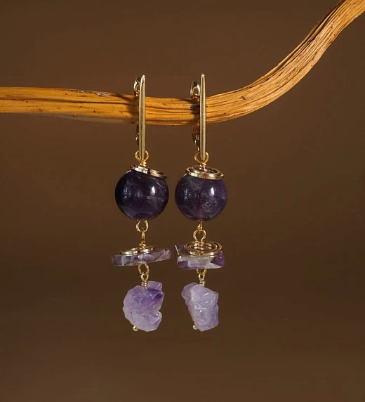 Серьги из Аметиста