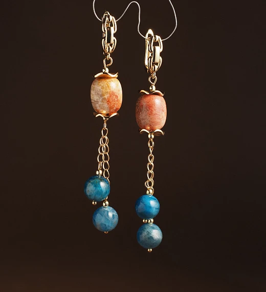 Серьги из Апатита и Коралла