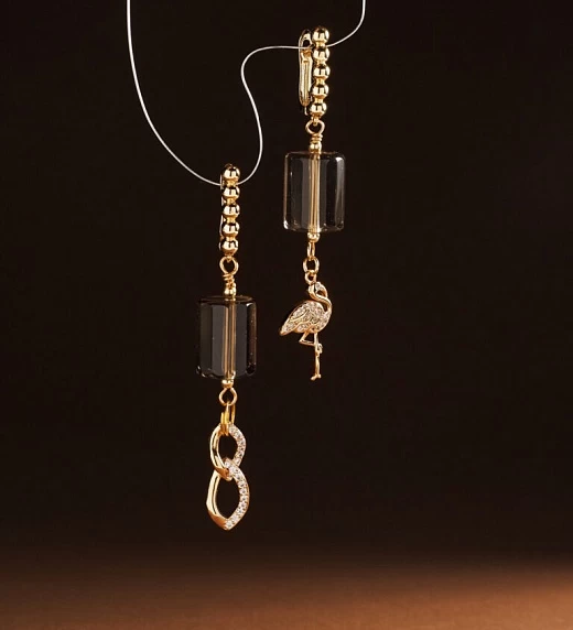 Серьги из Раухтопаза №4