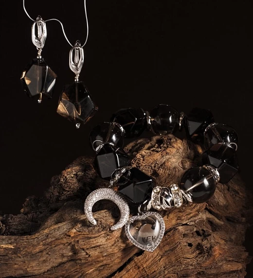 Браслет женский из Раухтопаза №12