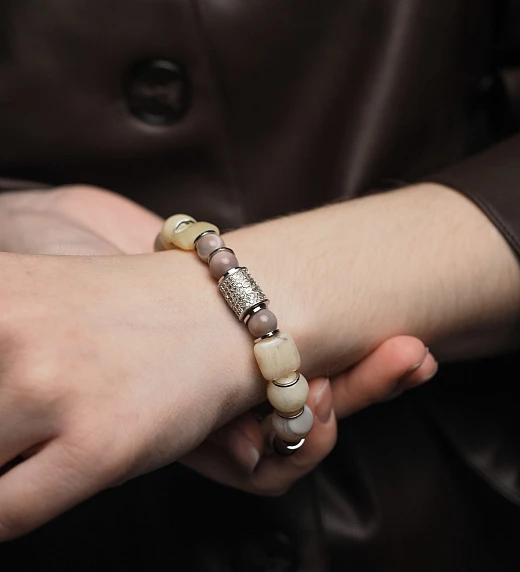 Браслет из Агата и Опала лаконичный