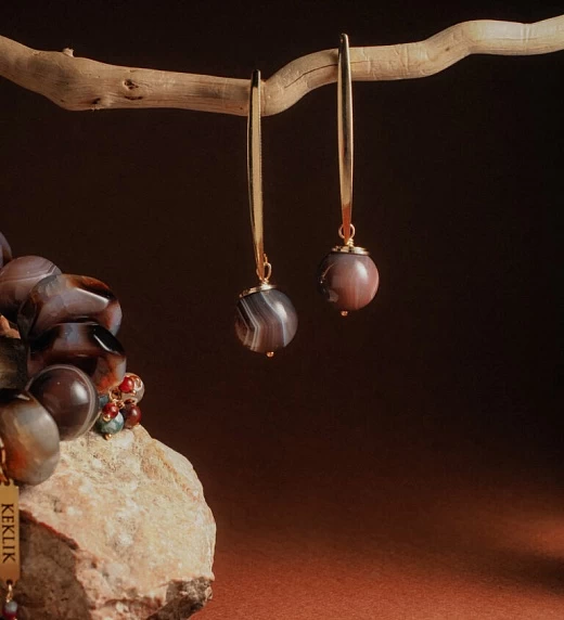 Серьги из Агата №1