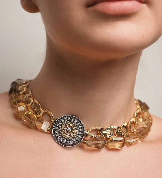 Чокер женский из Раухтопаза