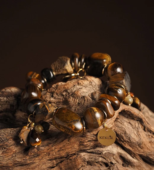 Браслет женский из Тигрового глаза №2