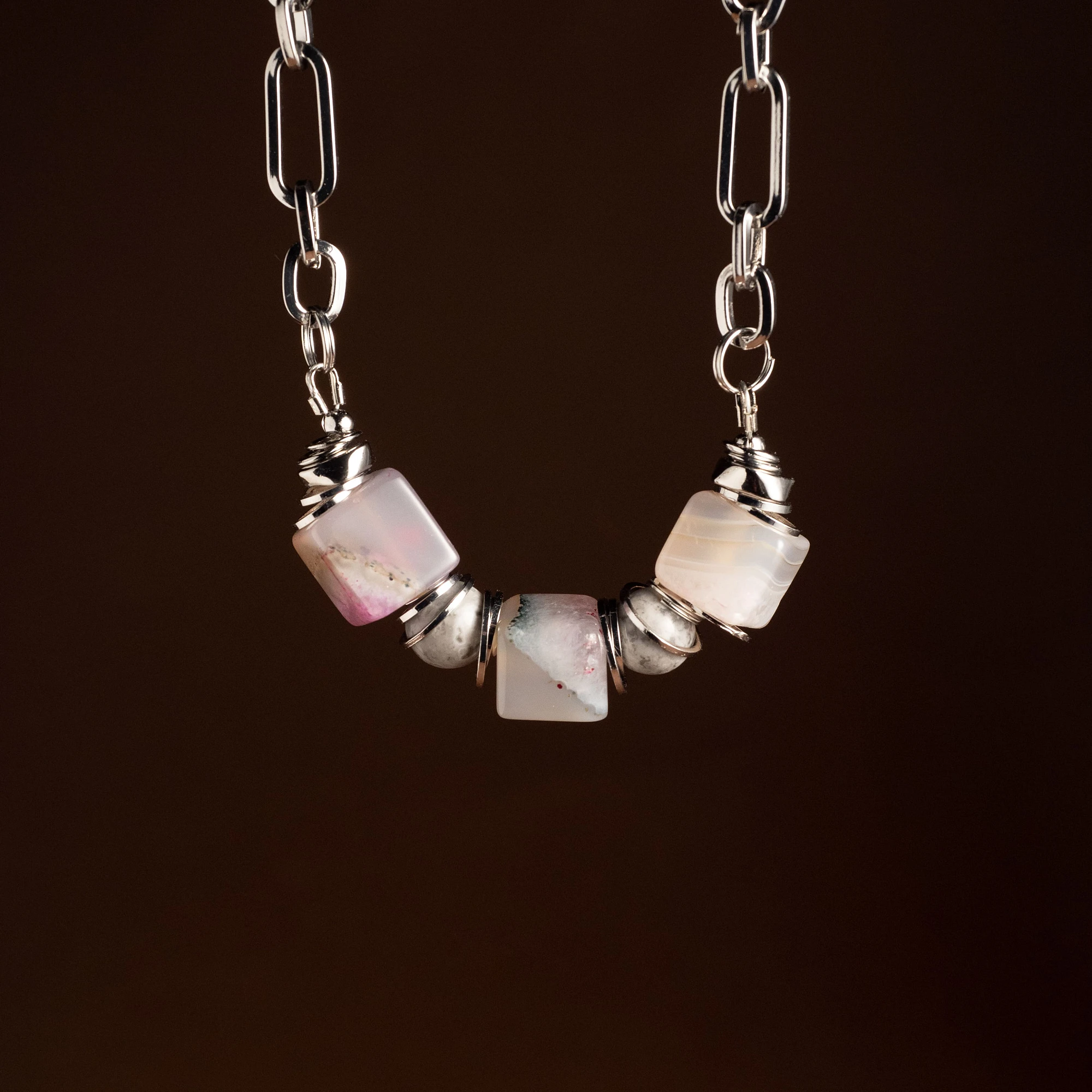 Чокер женский из Агата и Яшмы №2