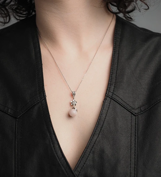 Кулон из Розового кварца