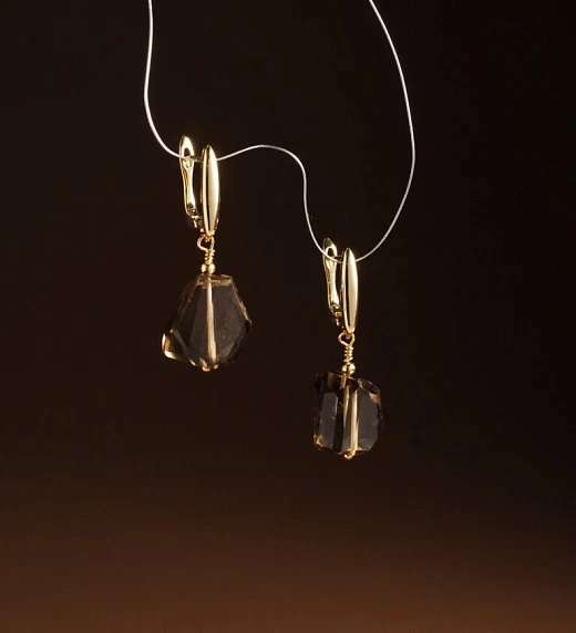 Серьги из Раухтопаза №3