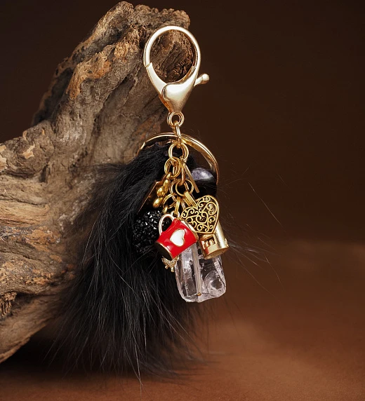 Брелок из Агата и Аквакварца №1