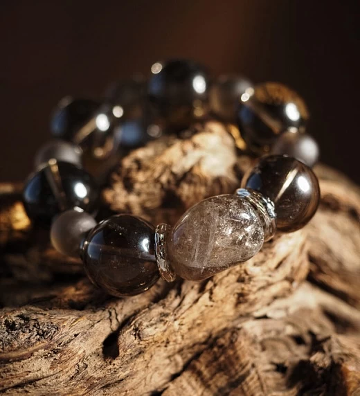 Браслет женский из Раухтопаза №7