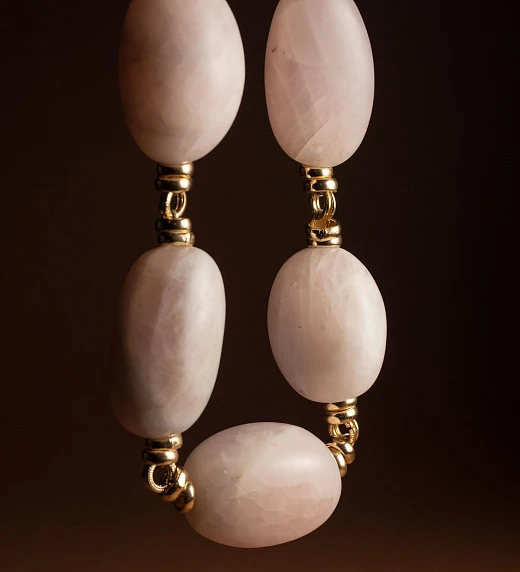 Чокер женский из Розового кварца №2