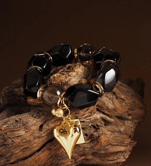 Браслет женский из Раухтопаза №13