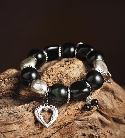 Браслет женский из Обсидиана