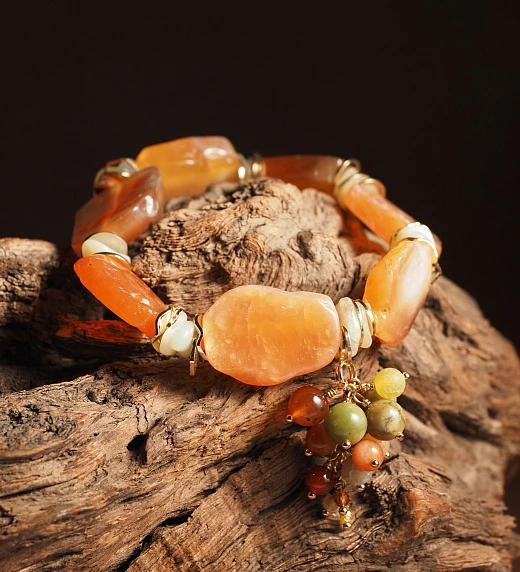 Браслет женский из Берилла и Сердолика