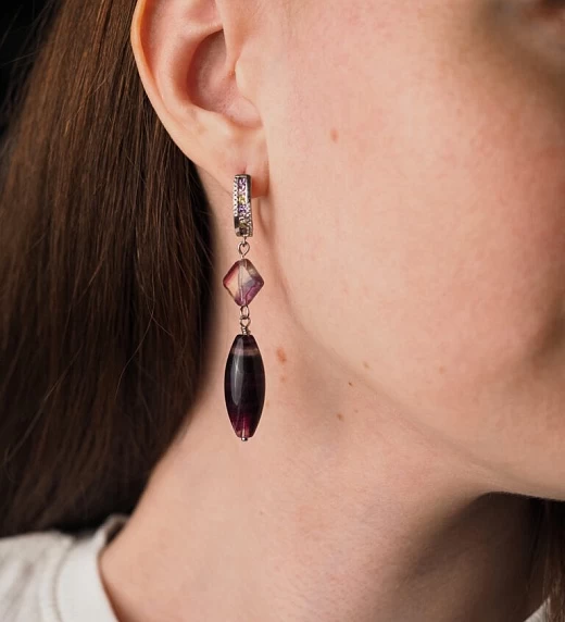 Серьги из Флюорита №2