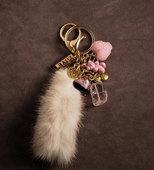 Брелок из Агата и Аквакварца №3