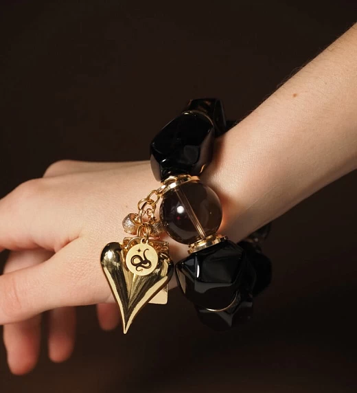 Браслет женский из Раухтопаза №13