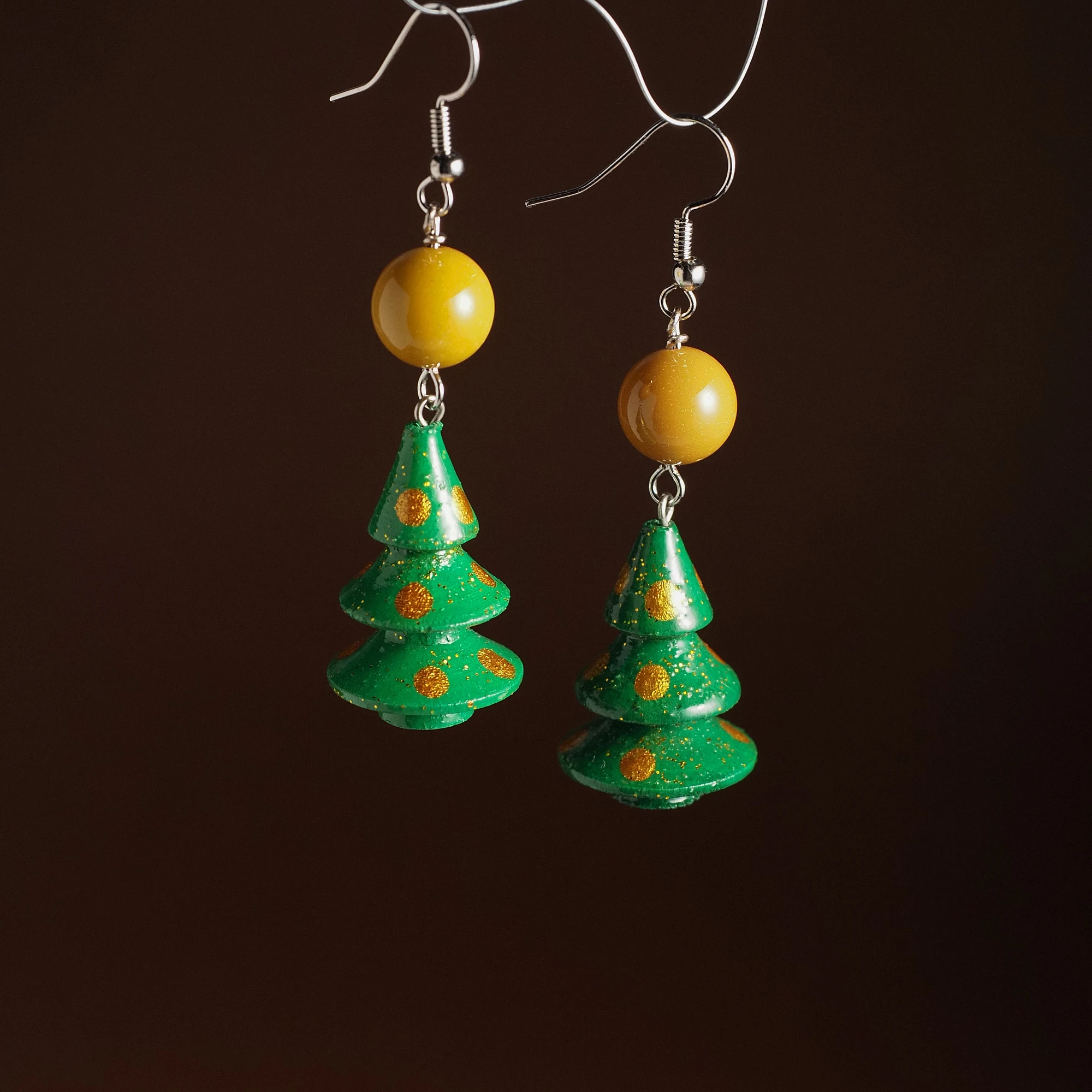 Серьги-елочки из Яшмы