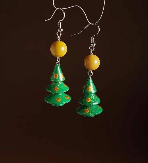 Серьги-елочки из Яшмы