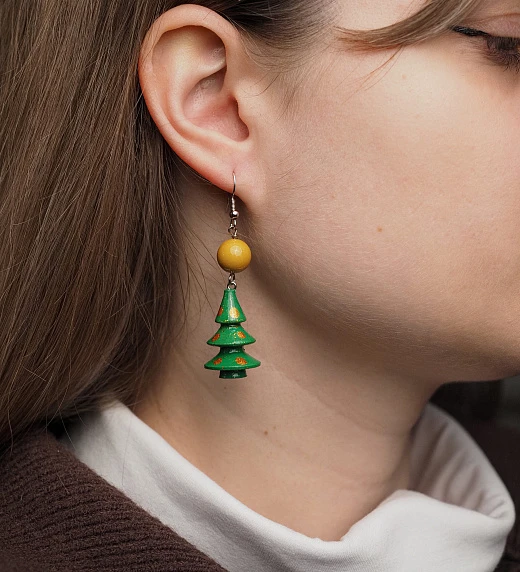 Серьги-елочки из Яшмы