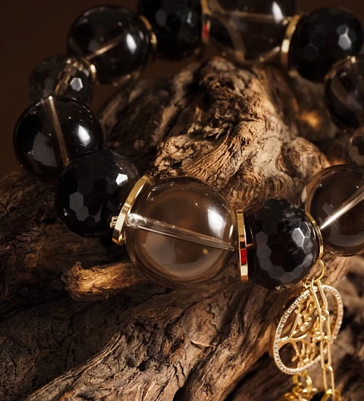 Браслет женский из Раухтопаза №8