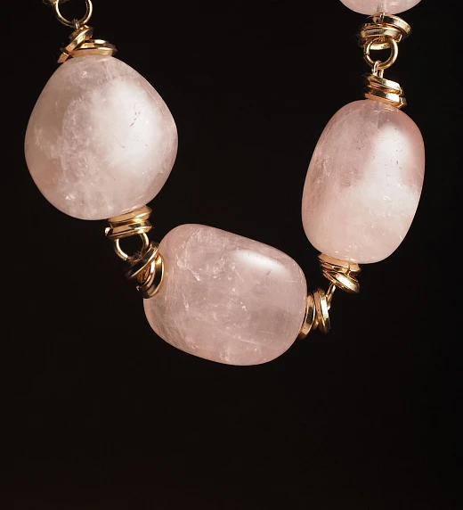 Чокер женский из Розового кварца №3