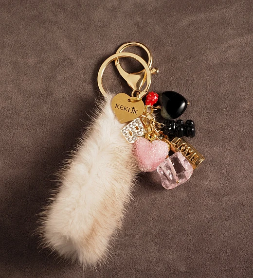 Брелок из Агата и Аквакварца №4