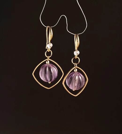 Серьги из Аметиста