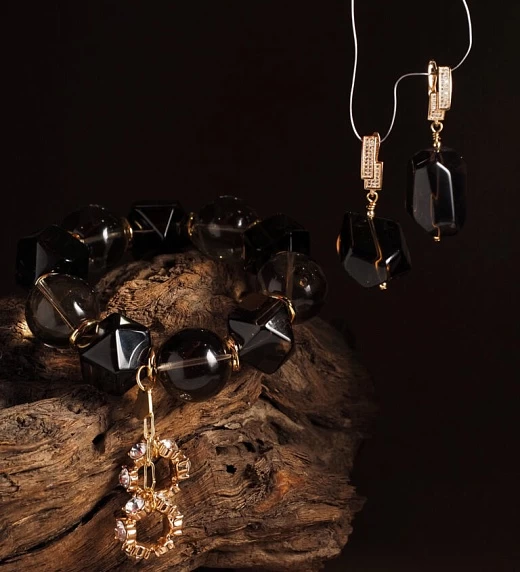 Браслет женский из Раухтопаза №10