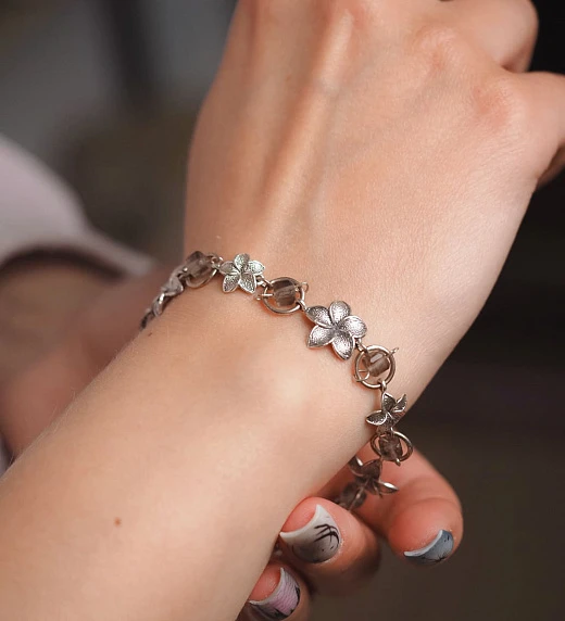 Браслет женский из Раухтопаза №14