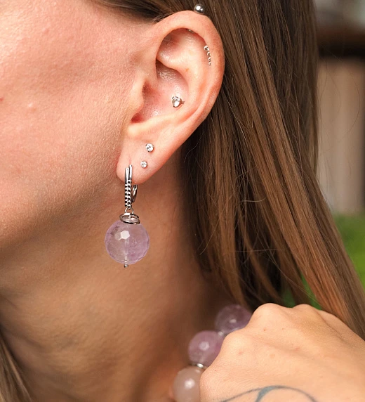 Серьги из Аметиста №1