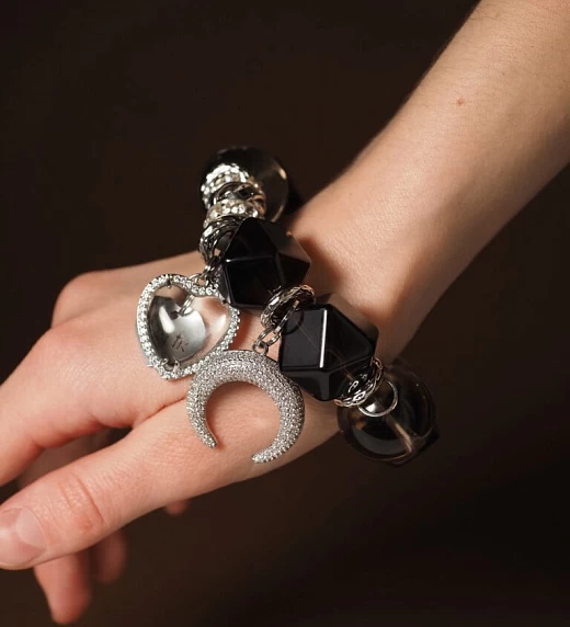 Браслет женский из Раухтопаза №12