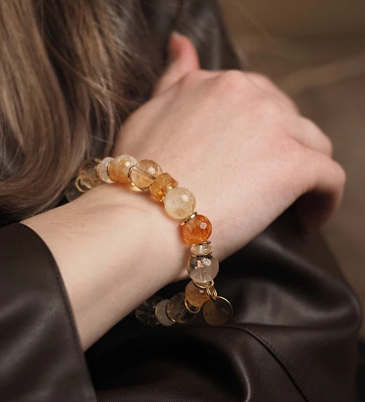 Браслет женский из Цитрина №1