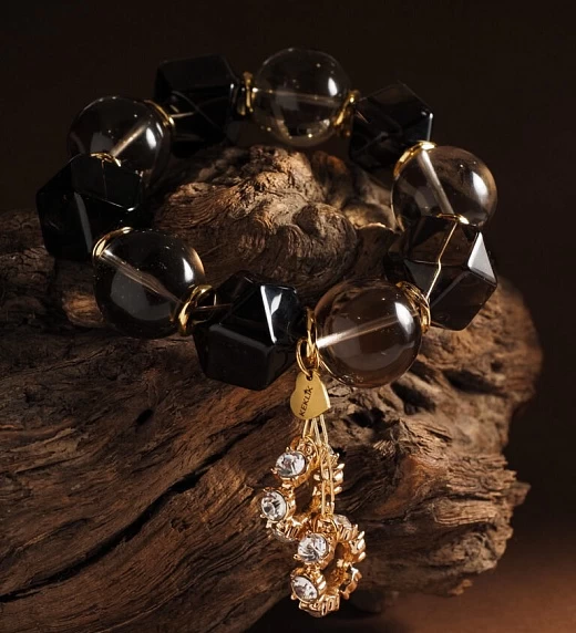 Браслет женский из Раухтопаза №10