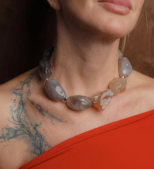 Чокер женский из Агата №2