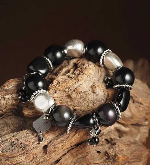 Браслет женский из Обсидиана