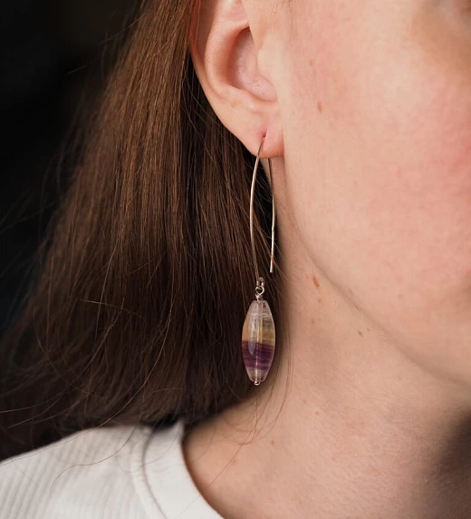 Серьги из Флюорита №1