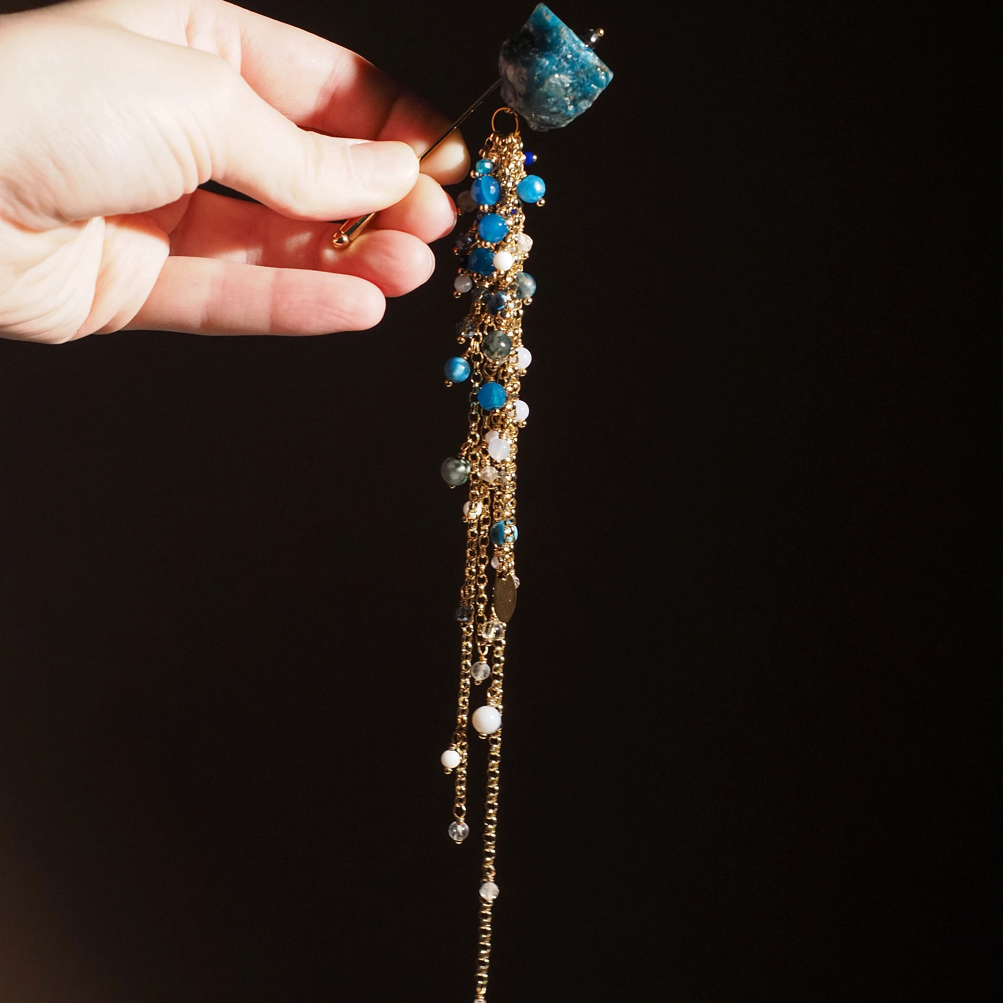 Брошь из Агата и Апатита