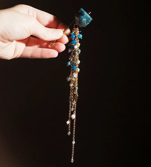 Брошь из Агата и Апатита