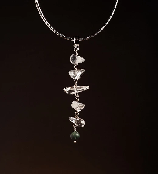 Подвеска из Горного хрусталя и Серафинита №2