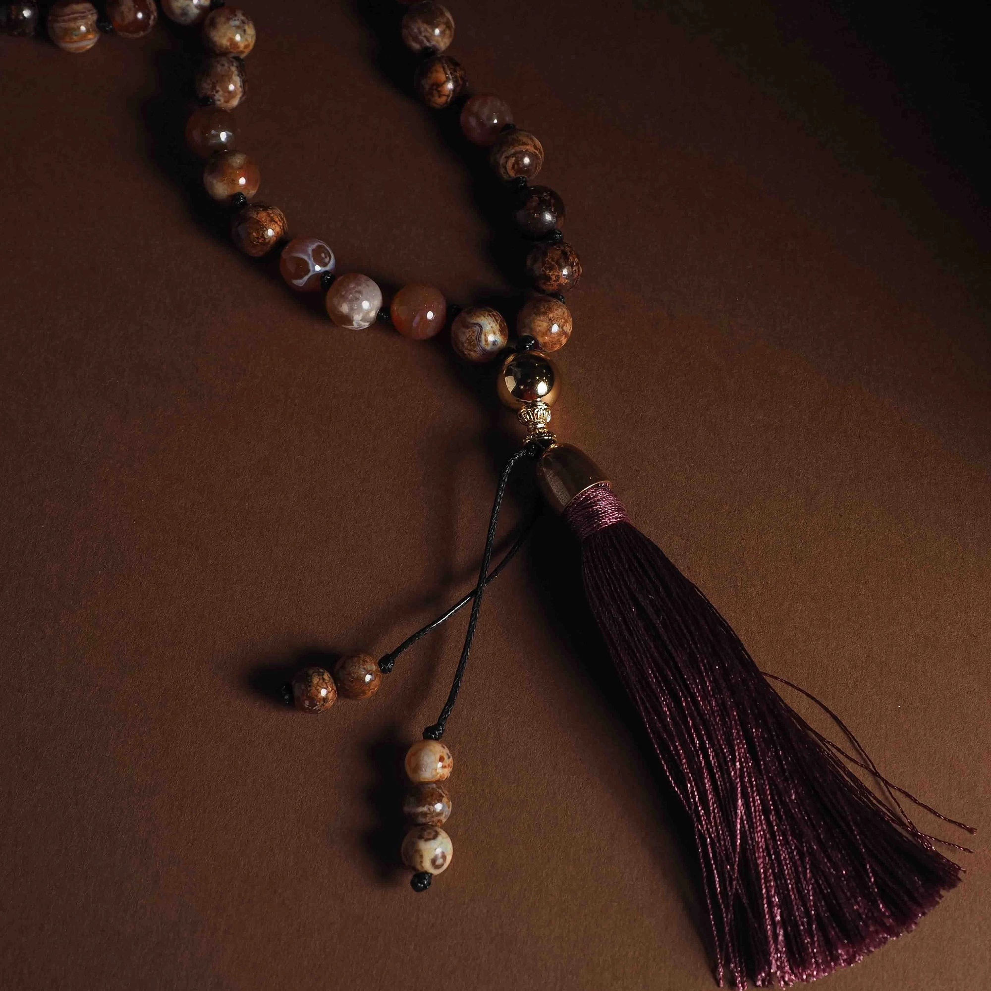 Четки из Агата 33 бусины №1