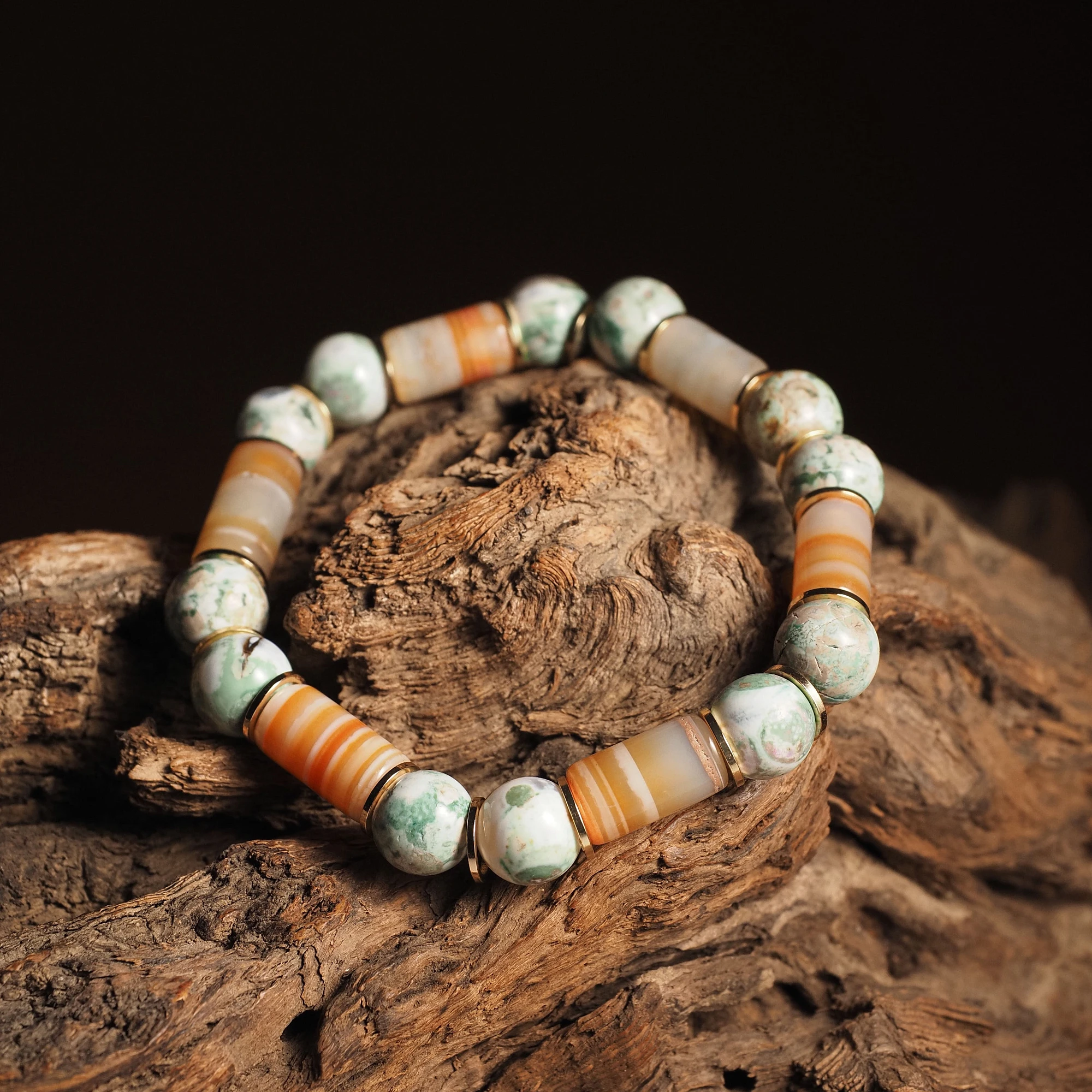 Комплект из 2-х браслетов из Агата