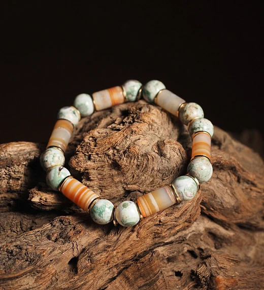 Комплект из 2-х браслетов из Агата