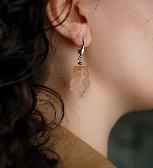 Серьги из Сердолика №1