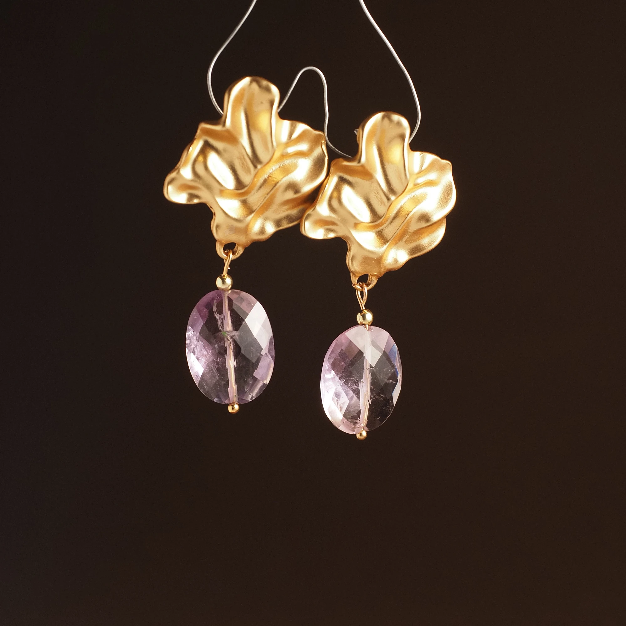 Серьги из Аметрина