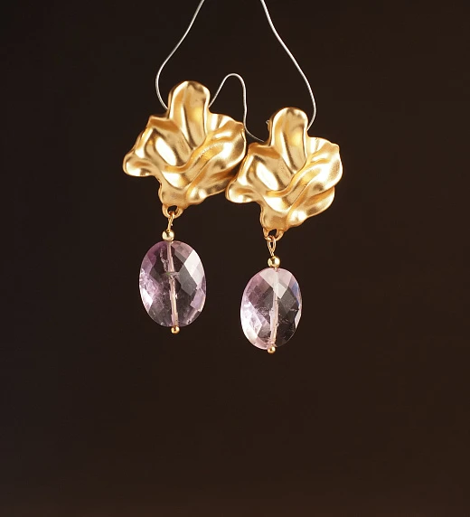Серьги из Аметрина