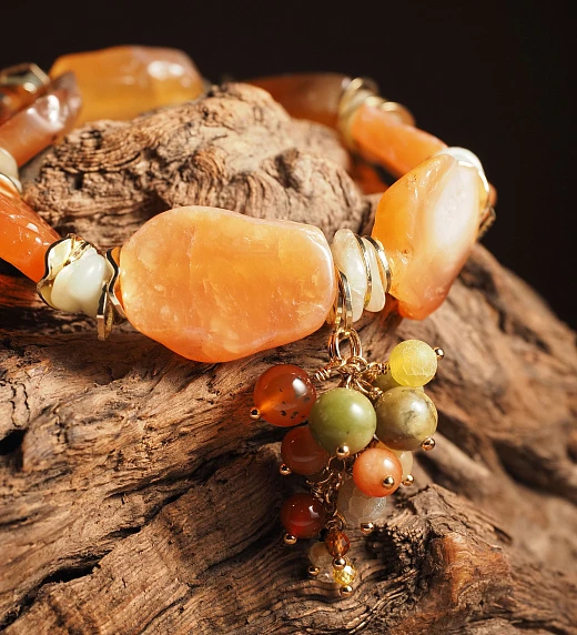 Браслет женский из Берилла и Сердолика