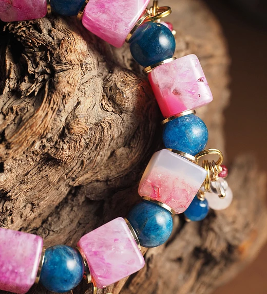 Браслет женский из Агата и Апатита