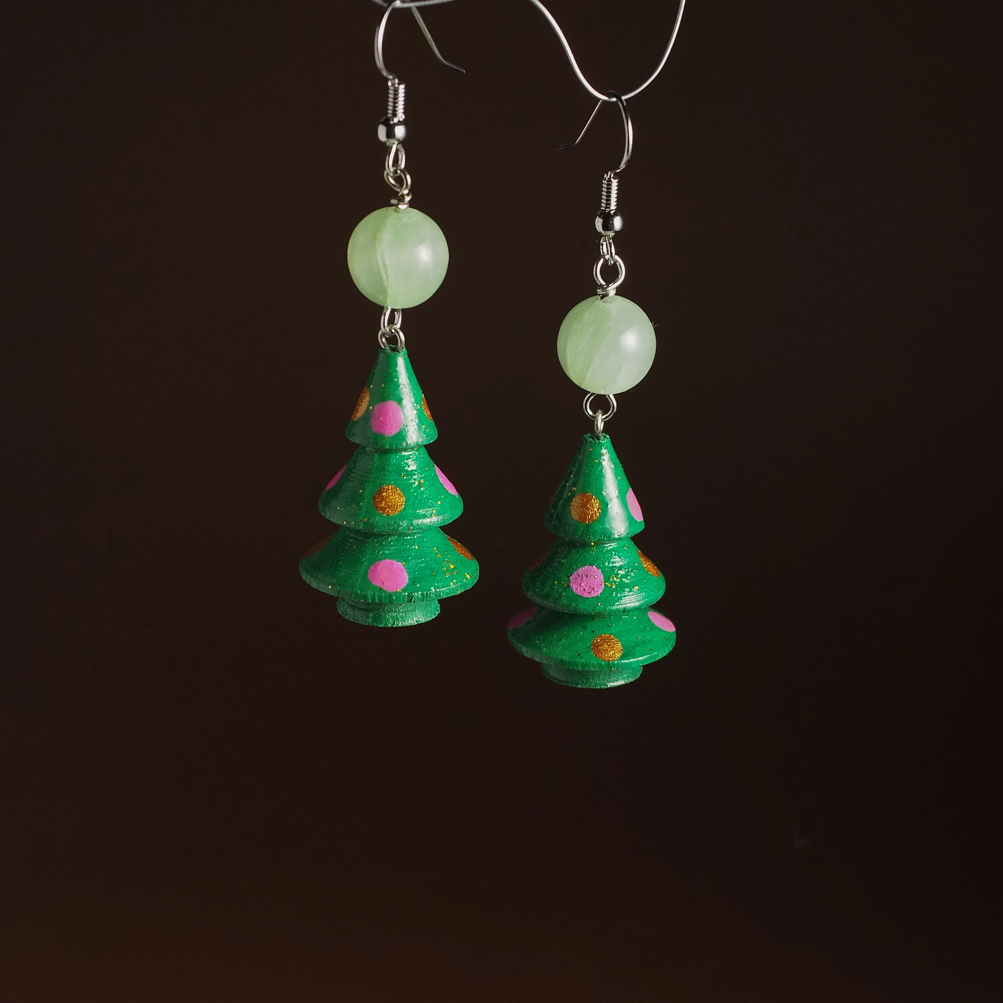 Серьги-елочки из Оникса